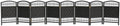 Red Lantern 2 ft. Short Fiber Weave Folding Screen - Black - 8 Panels by RedLantern