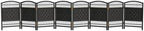 Red Lantern 2 ft. Short Fiber Weave Folding Screen - Black - 8 Panels by RedLantern
