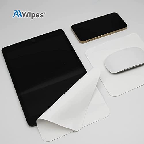 AAwipes Polishing Cloths 10 Packs (6.3" X 6.3", White, 320GSM, Superfine) Compatible with Apple iPhone, iPad, MacBook, iWatch, Soft & Nonabrasive 2-Layer Microfiber Cleaning Cloths (X3603) - Image 4