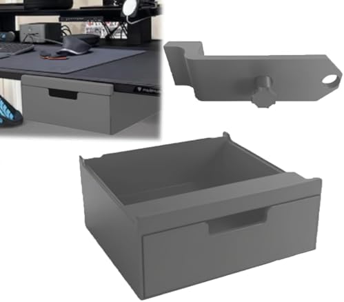 Magnetic Drawer Organizer for Secretlab Magnus Desk,Large Hidden Drawer Compatible with Magnus Pro/XL,Strong Magnetic Mount, Space-Saving Design (Grey) by Unknown