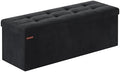 SONGMICS Storage Ottoman Bench, 43.3 Inches Velvet Foldable Foot Rest by SONGMICSbySONGMICSHOME