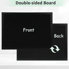 DOLLAR BOSS Double-Sided Bulletin Boards with Linen, 24"x18" Black Cork Board - Image 3