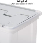 STAPLES Wing Lid File Totes, Letter Size, Clear, 2/Pack - Image 2