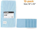 COASTWIDE Brighton Blue Glass Suede Cleaning Microfiber Cloths 16-Inch W x 16-Inch L Pack of 12 - Image 2