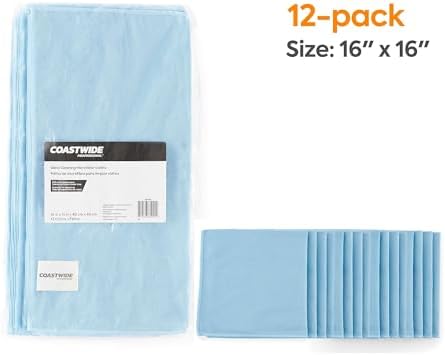 COASTWIDE Brighton Blue Glass Suede Cleaning Microfiber Cloths 16-Inch W x 16-Inch L Pack of 12 - Image 2