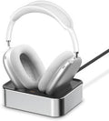 Headphone Charging Station for AirPods Max 1 & 2 - Magnetic Charger Dock with Lightning & USB-C Connectors, LED Indicator, Easy Drop-in Charging (Silver) by vawvva