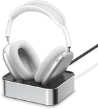 Headphone Charging Station for AirPods Max 1 & 2 - Magnetic Charger Dock with Lightning & USB-C Connectors, LED Indicator, Easy Drop-in Charging (Silver) by vawvva