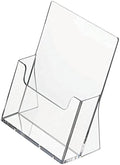 M&T Displays Clear Acrylic Brochure Leaflet Holder 5.5x8.5 Inch 1 Tier 1 Pockets Desktop or Wall Mounting Literature Rack Pamphlet Leaflet Flyer Card Display Stand Desk Organizer by MTDisplays