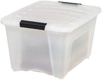 IRIS USA 6-Pack 32 Quart Storage Bins with Lids, Pearl - Image 4