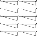 Shimeyao 10 Pcs 10 Inch Pegboard Shelf Brackets, Black by Shimeyao