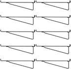 Shimeyao 10 Pcs 10 Inch Pegboard Shelf Brackets, Black by Shimeyao