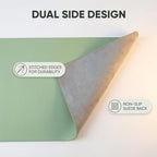 Single-Sided PU Leather Desk Pad (20"x40", Green) - Non-Slip Large Mouse Pad & Desk Mat for Office, Home - Waterproof, Easy to Clean, Durable Surface - Image 3