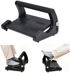 Foot Rest for Under Desk at Work, Non-Slip Wooden Under Desk Footrest, Ergonomic Foot Stools for Office Home (Black B, OneSize) by Unknown