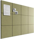 Bumusty 48"x 36" Large Felt Bulletin Board Tiles, Olive Green by BUMUSTY