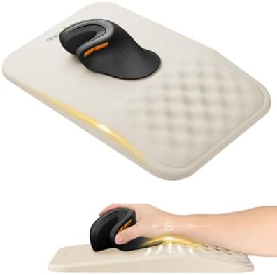 ProtoArc MP50 Ergonomic Mouse Pad with Wrist Support, Lycra Surface, Beige by ProtoArc