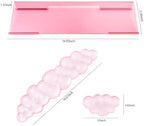 Pink Acrylic Ergonomic Keyboard Stand with Silicone Wrist Rest - Image 2