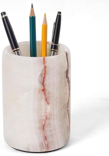 Radicaln Marble Pen Holder for Desk 4" - Pencil Holder & Makeup Brushes Cup by RADICALn
