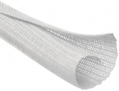 MGI SpeedWare Braided Split-Sleeve White Wire Loom for High-Temperature Automotive Harness and Home Cable Management 25 feet (1/2") by MGISpeedWare