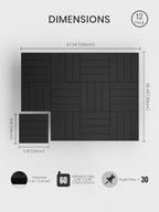 Bumusty 48" x 36" Large Cork Board Alternative, Black - Image 2