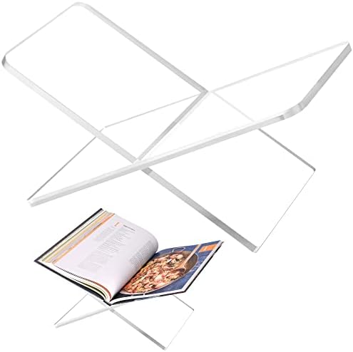 Acrylic Book Stand 11 x 7 x 6 in Large Open Book Display Stand by DECORANYUS