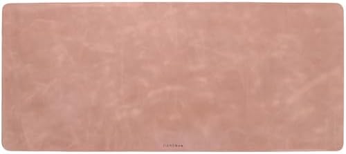Full Grain Leather Desk Pad, Rose Pink, L (27.6 x 11.8 inch) - Image 6