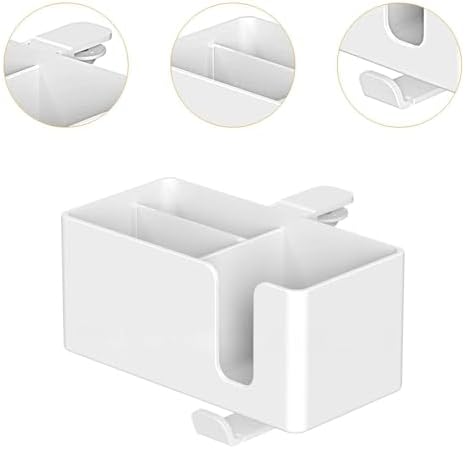 4 in 1 Desk Cup Holder Phone Pen Storage Box Desktop Organizer Headphone Hanger for Pencils, White - Image 3