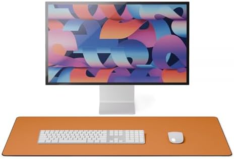 Jotsome Leather Desk Pad Mat, 34" x 17", Tan - Image 3