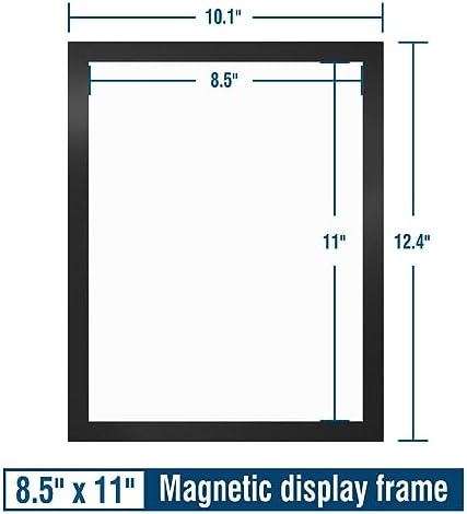 Relx 12 Pcs 8.5 x 11'' Self-Adhesive Magnetic Wall Signs Holder Magnetic Picture Frame Document Holder Wall & Window Adhesive Frames for Office Home Store Restaurant - Image 2