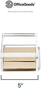 OfficeGoods Acrylic Desk Organizer with Gold Base, Large - Image 4