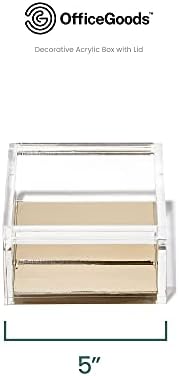 OfficeGoods Acrylic Desk Organizer with Gold Base, Large - Image 4