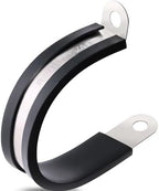 OURU 1-1/2 Inch Cable Clamps, Rubber Coated Insulated Clamps, 50pcs, 38mm by OURU