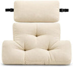 2 Piece Neck Pillow and Lumbar Support Back Cushion Set for Recliner, Beige by WhereEaseMeetsGrace