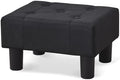BRIAN & DANY Small Foot Stool, Linen Foot Stools with Legs, Stable Small Footstool for Living Room, Black by BRIANDANY