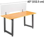 Vari Acrylic Privacy Panel 60 - Privacy Divider for Above Desktop - Easily Clamps to Desk or Table with No Tools Required - Durable Frosted Acrylic Finish - Image 6