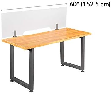 Vari Acrylic Privacy Panel 60 - Privacy Divider for Above Desktop - Easily Clamps to Desk or Table with No Tools Required - Durable Frosted Acrylic Finish - Image 6
