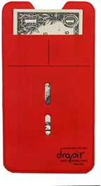 UBICON Reusable Vinyl Safe Deposit Envelope, Red, Size 100 by UBICON