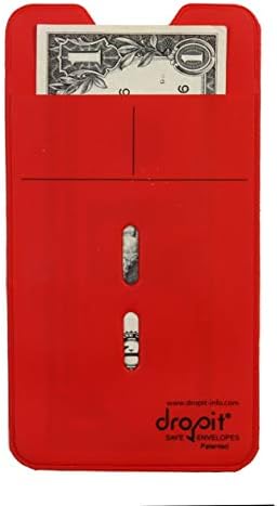 UBICON Reusable Vinyl Safe Deposit Envelope, Red, Size 100 by UBICON