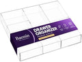 Clear Acrylic Desk Drawer Organizer, 6 Section, 12 x 12 Inch by Baemin