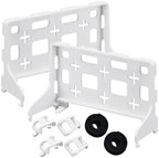 HAOGUO Universal Media Shelf Bracket for Leviton Enclosures – 20lb Heavy-Duty White Plastic Shelf, Cable Box Organizer for Structured Media Centers (2-Pack) by Haoguo