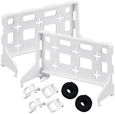 HAOGUO Universal Media Shelf Bracket for Leviton Enclosures – 20lb Heavy-Duty White Plastic Shelf, Cable Box Organizer for Structured Media Centers (2-Pack) by Haoguo