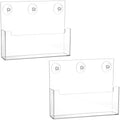 Thyle 2 Pcs Acrylic Brochure Holder with Suction Cups for Wall, 13x10 Inch by Thyle