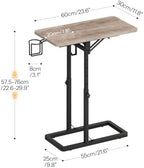 HOOBRO Adjustable TV Tray Table, C-Shaped Side Table with Foldable Tabletop - Image 3