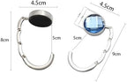 Purse Hook for Table 10PCS Portable Round Hook Student Table Hook Folding Metal Multifunctional Gift Bag Hook for Hanging Things On A Desk(Rose Red) - Image 2