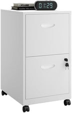 Polup 2 Drawer Rolling File Cabinet with Lock for Home Office by POLUP