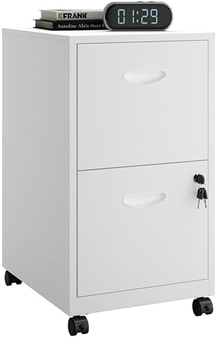 Polup 2 Drawer Rolling File Cabinet with Lock for Home Office by POLUP