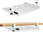 BYMECOST Sliding No Drill Under Desk Laptop Mount, Metal Storage Shelf by BYMECOST