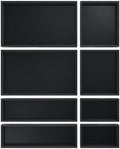 Bamboo Drawer Organizer, 8-Piece Set, Black by Greatseas