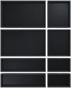 Bamboo Drawer Organizer, 8-Piece Set, Black by Greatseas
