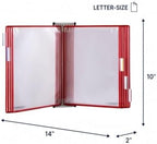 tarifold Wall Mount Reference System, 10 Pockets, Expandable, Red - Image 4