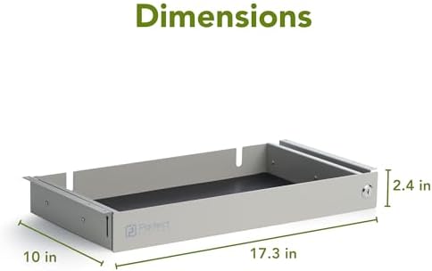 Perfect Posture Under Desk Drawer 10" x 20" Desk Organizer & Desk Storage - Image 3